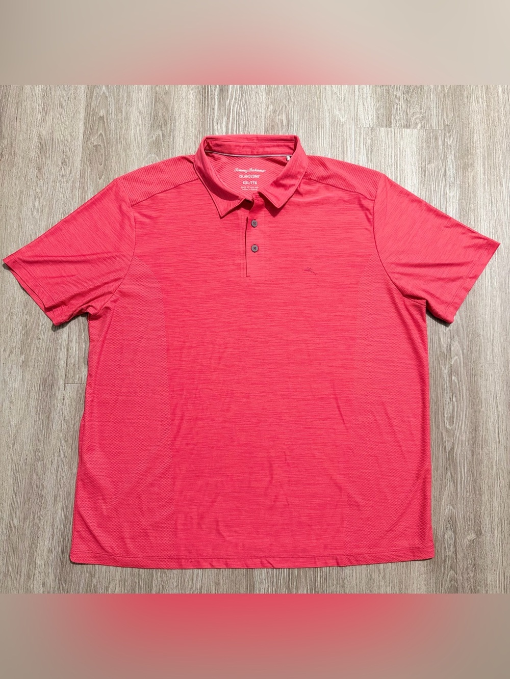 Tommy Bahama Polo Shirt Mens IslandZone Performance Golf Casual Hot Pink XXL 2XL